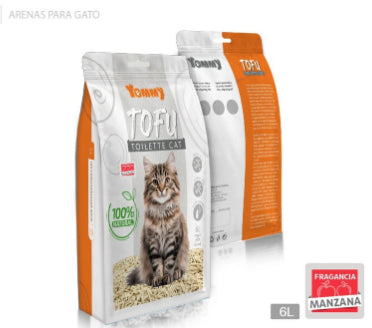 Yummy Tofu Cat Litter with Apple Fragrance, 6L product images and lifestyle scenes