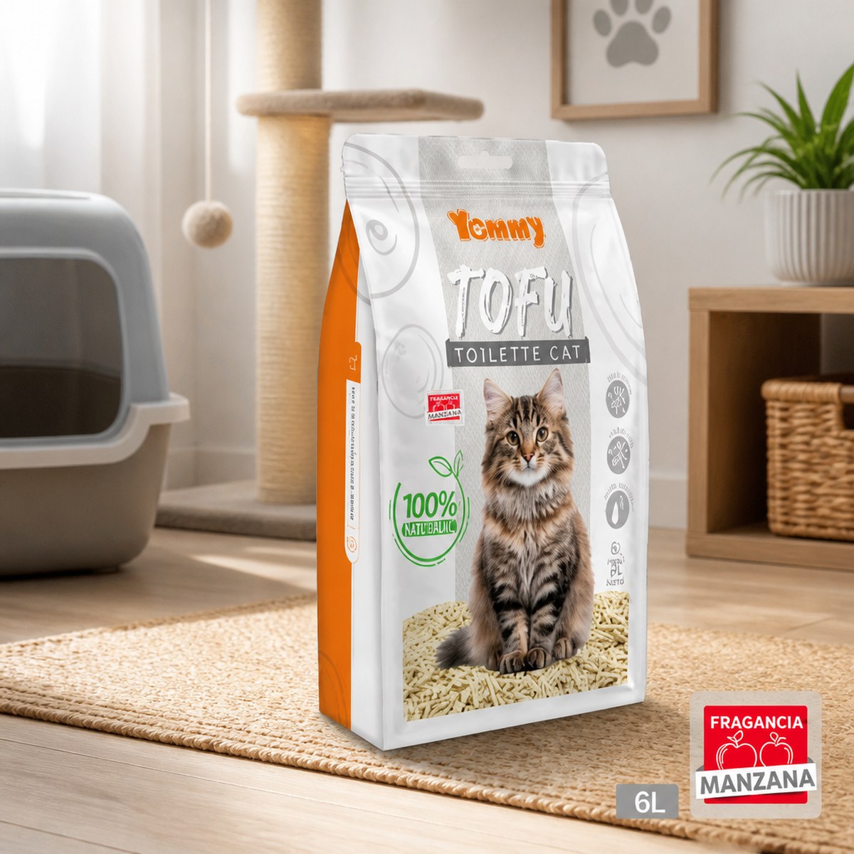 Yummy Tofu Cat Litter, 6L