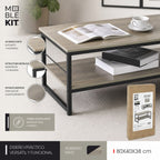 Mesa de Centro Industrial con Estante de Meble Kit