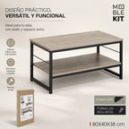 Mesa de Centro Industrial con Estante de Meble Kit