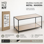 Mesa de Centro Meble Kit con 2 Estantes