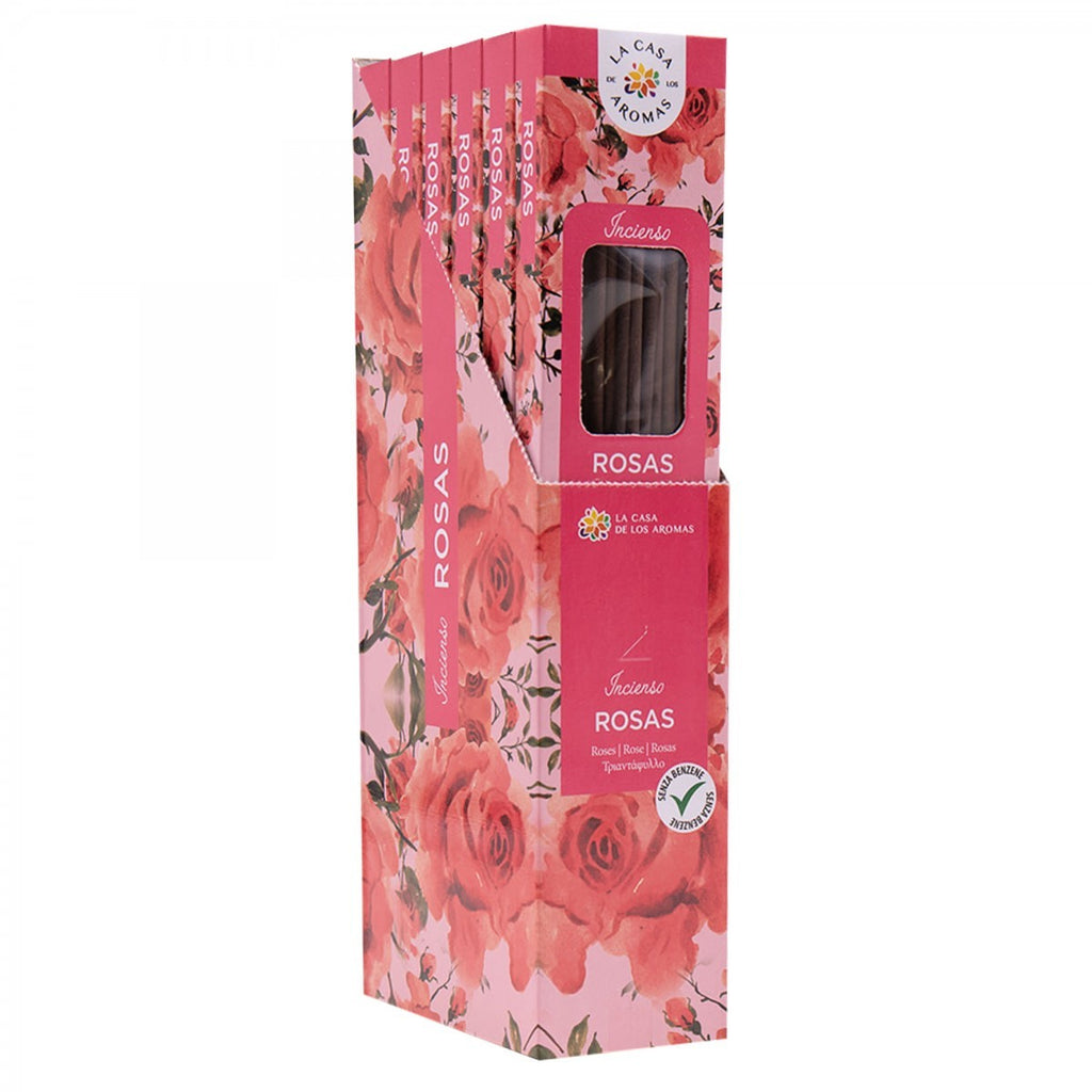 La Casa de Aromas Rose Incense Sticks Display Box product images and lifestyle scenes
