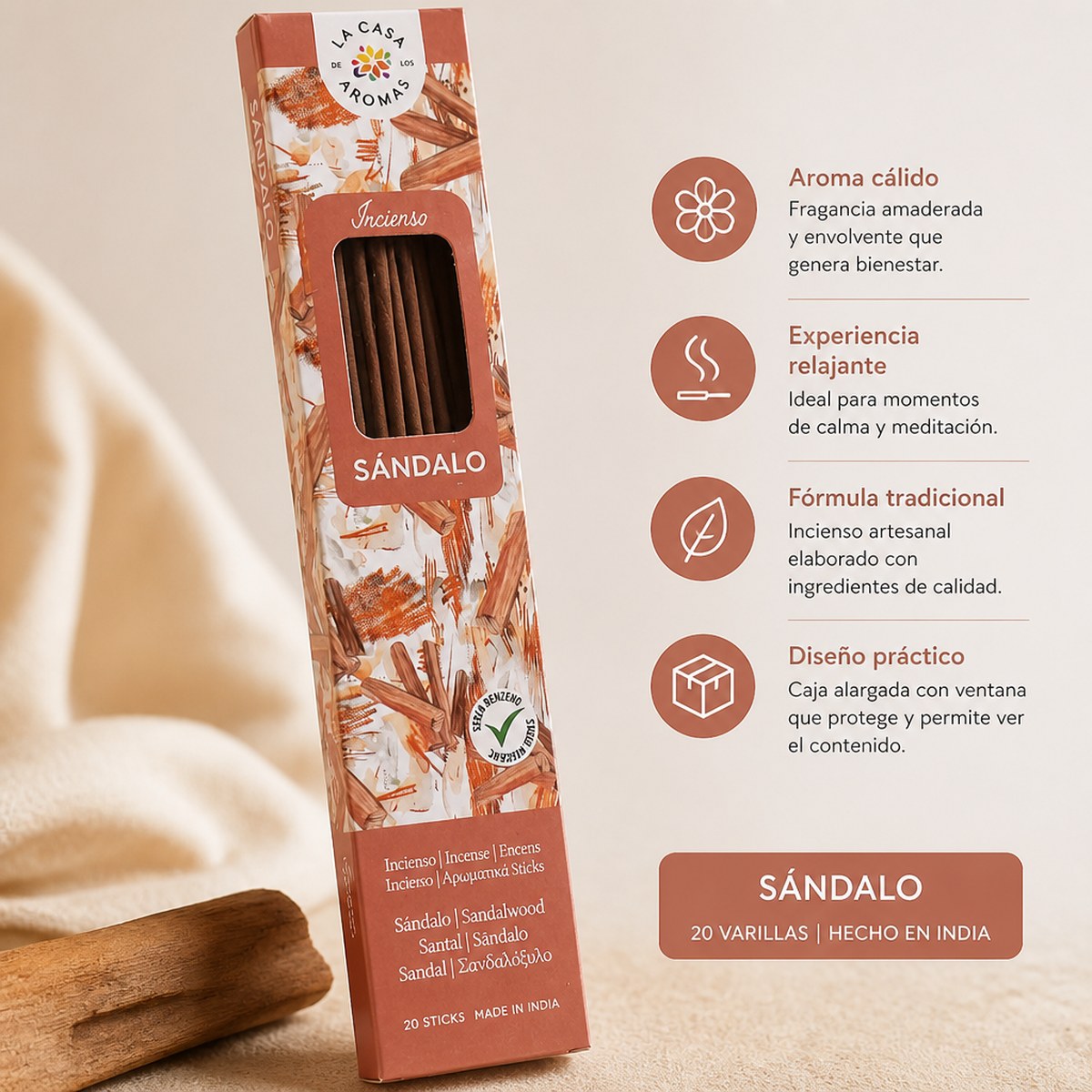 Incienso Sándalo La Casa de los Aromas