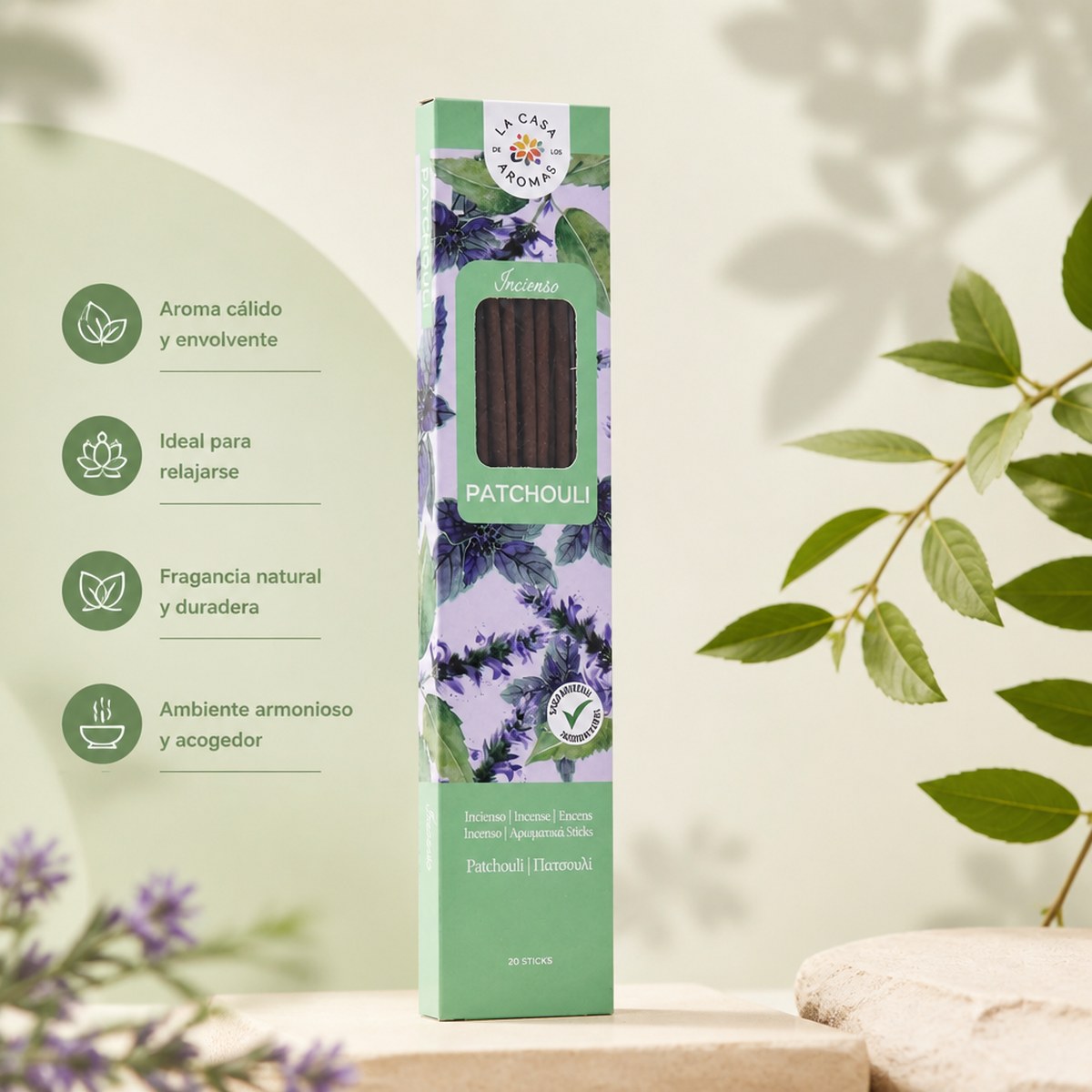 Incienso Patchouli La Casa de los Aromas