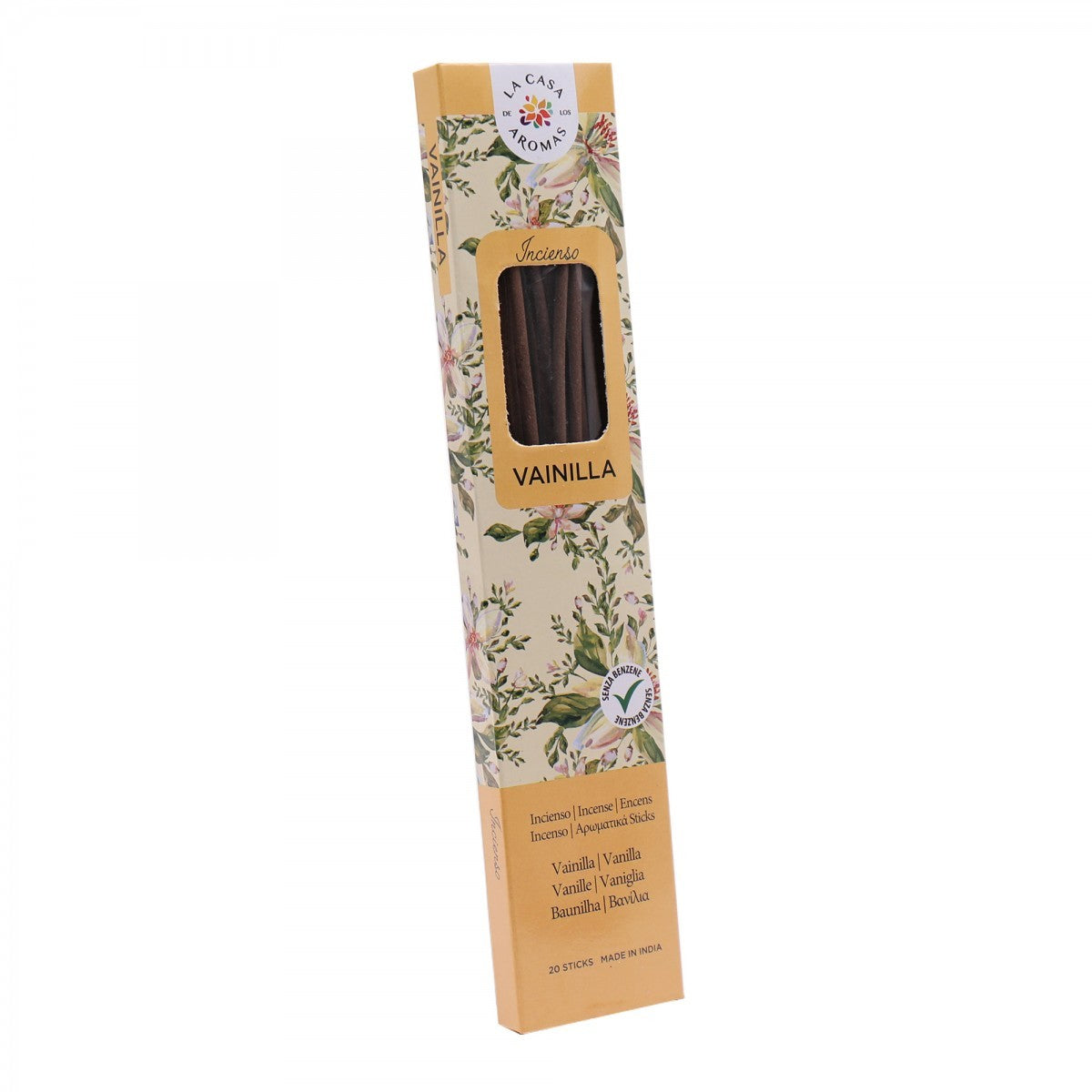 La Casa de Aromas Vanilla Incense Sticks product images and lifestyle scenes