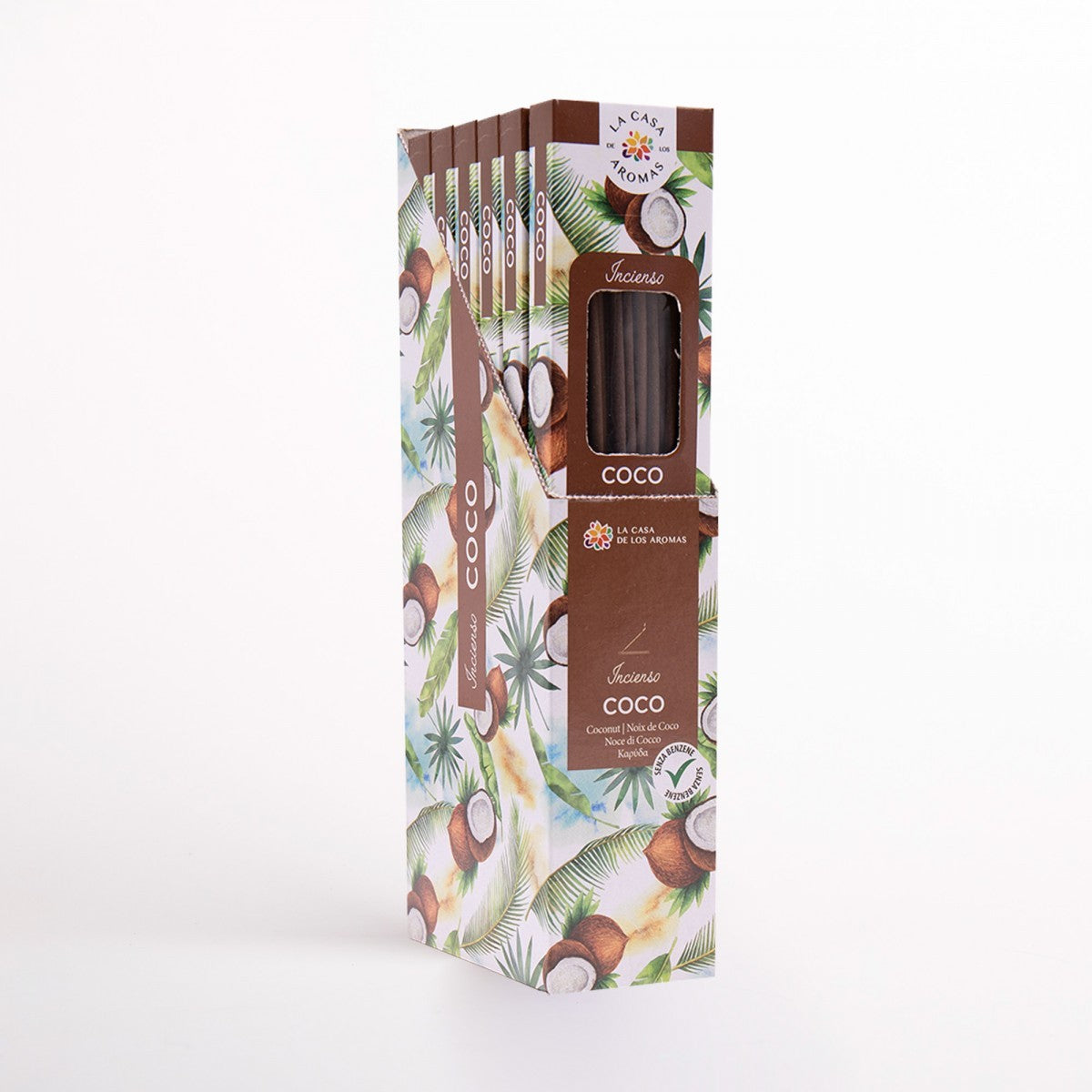 La Casa de los Aromas Coconut Incense Sticks product images and lifestyle scenes