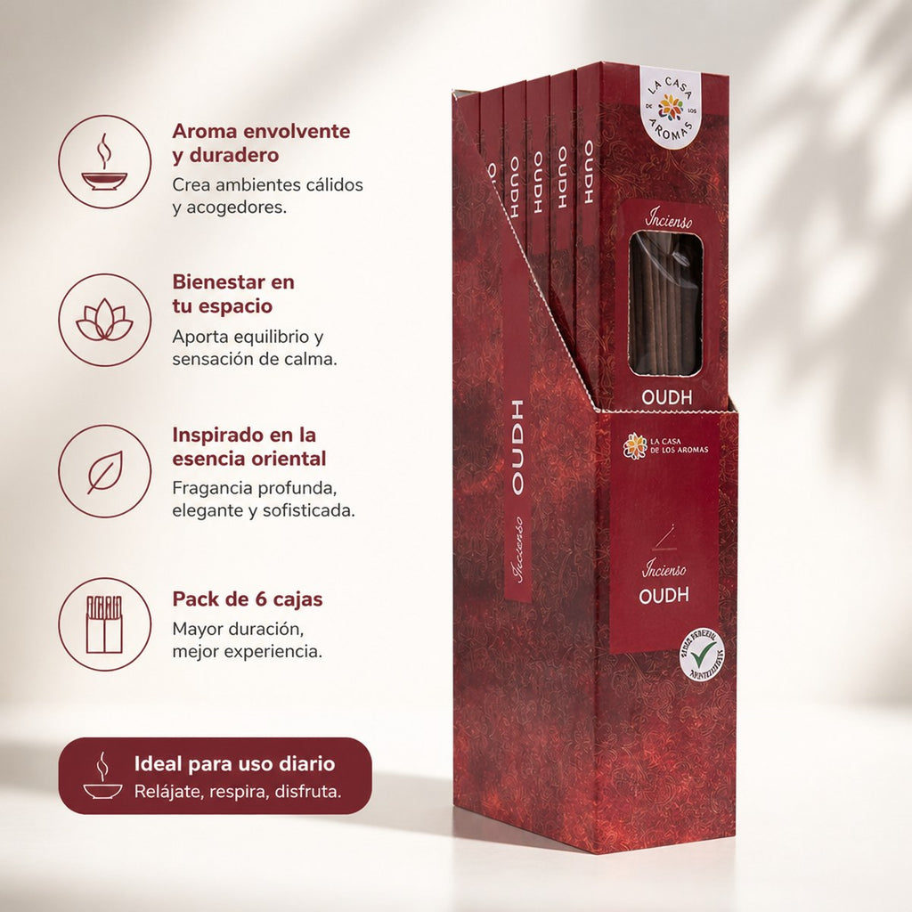 Oudh Incense La Casa de los Aromas (6 Units)