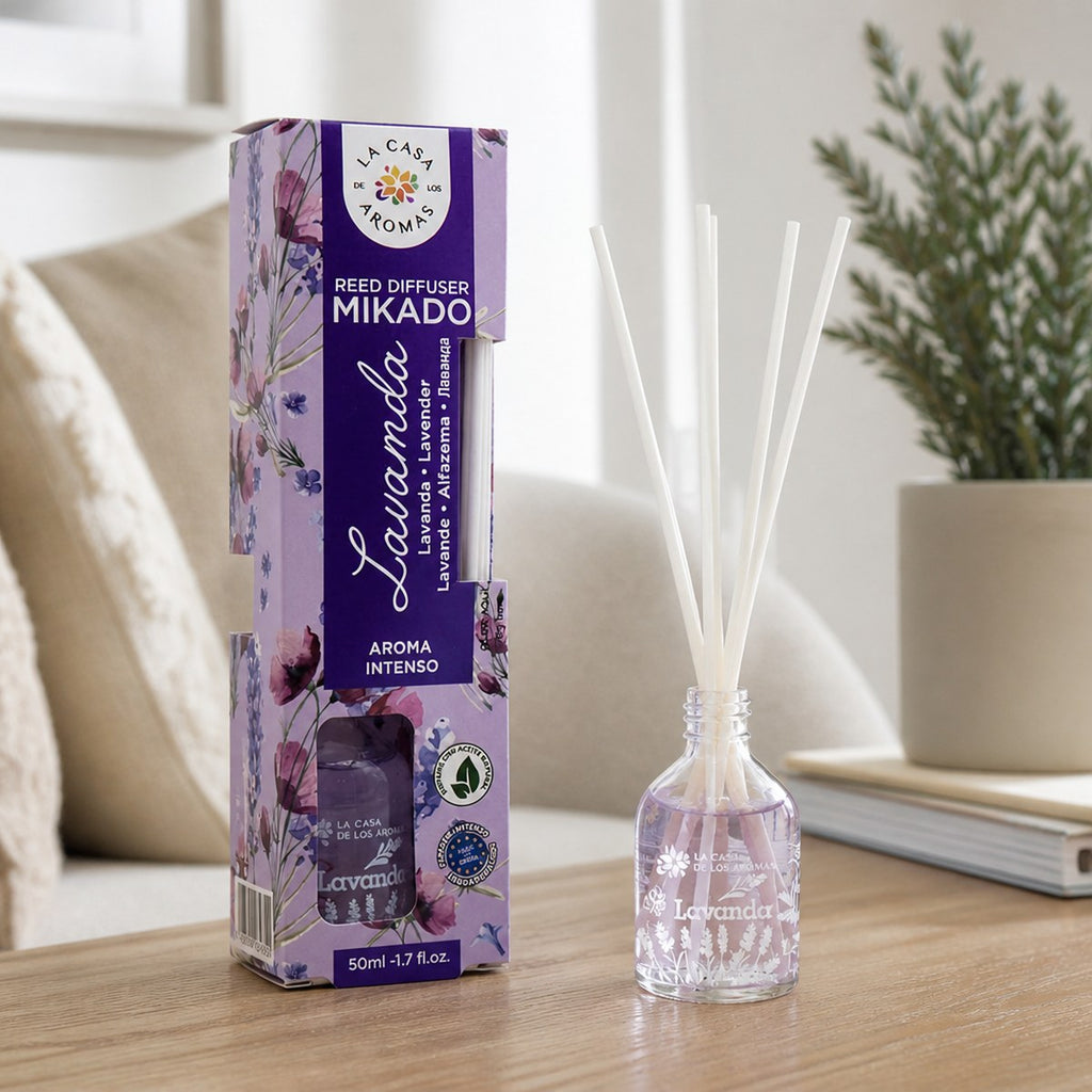 Mikado Lavender Reed Diffuser, 50ml from La Casa de los Aromas