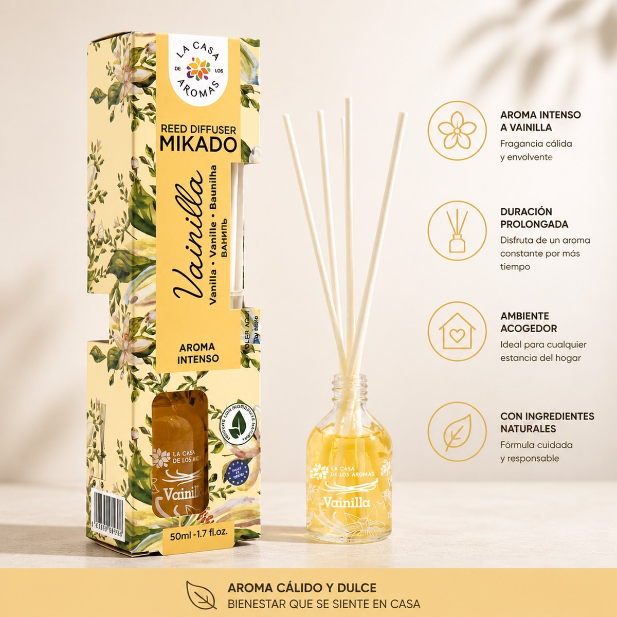 La Casa de los Aromas 50ml Vanilla Reed Diffuser