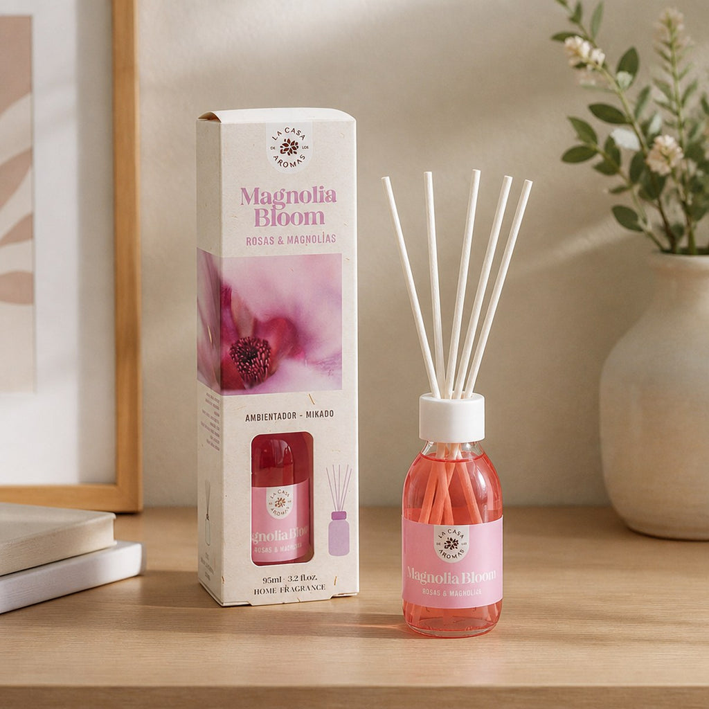 Mikado Magnolia Bloom Air Freshener La Casa de los Aromas | 95 ml | Roses and Magnolias | Home