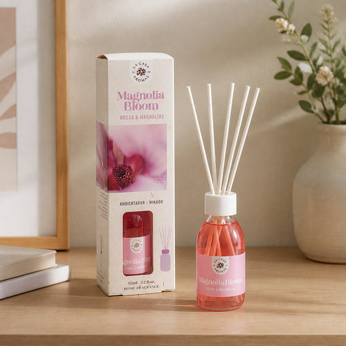 Ambientador Mikado Magnolia Bloom La Casa de los Aromas | 95 ml | Rosas y Magnolias | Hogar