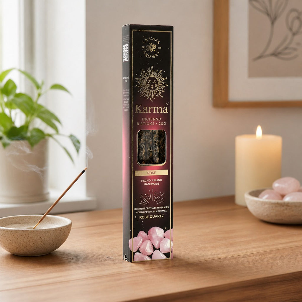 Karma Incense Sticks with Rose Quartz