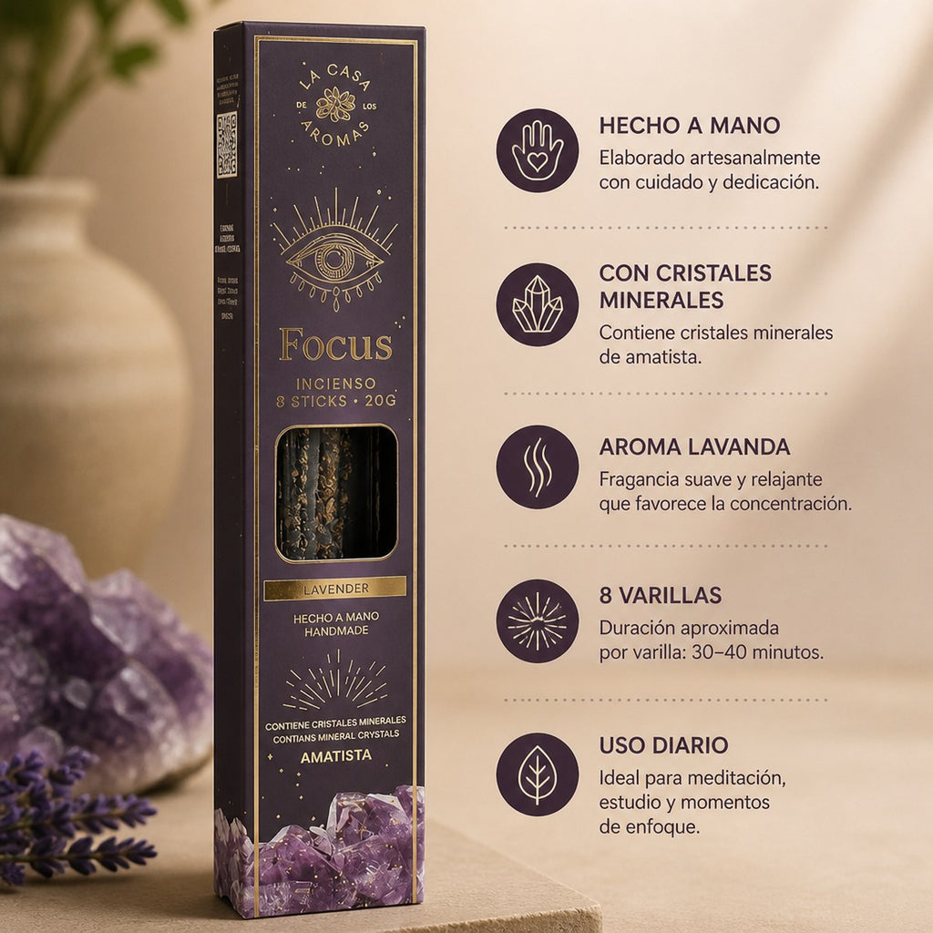 Incense Focus Amethyst La Casa de los Aromas