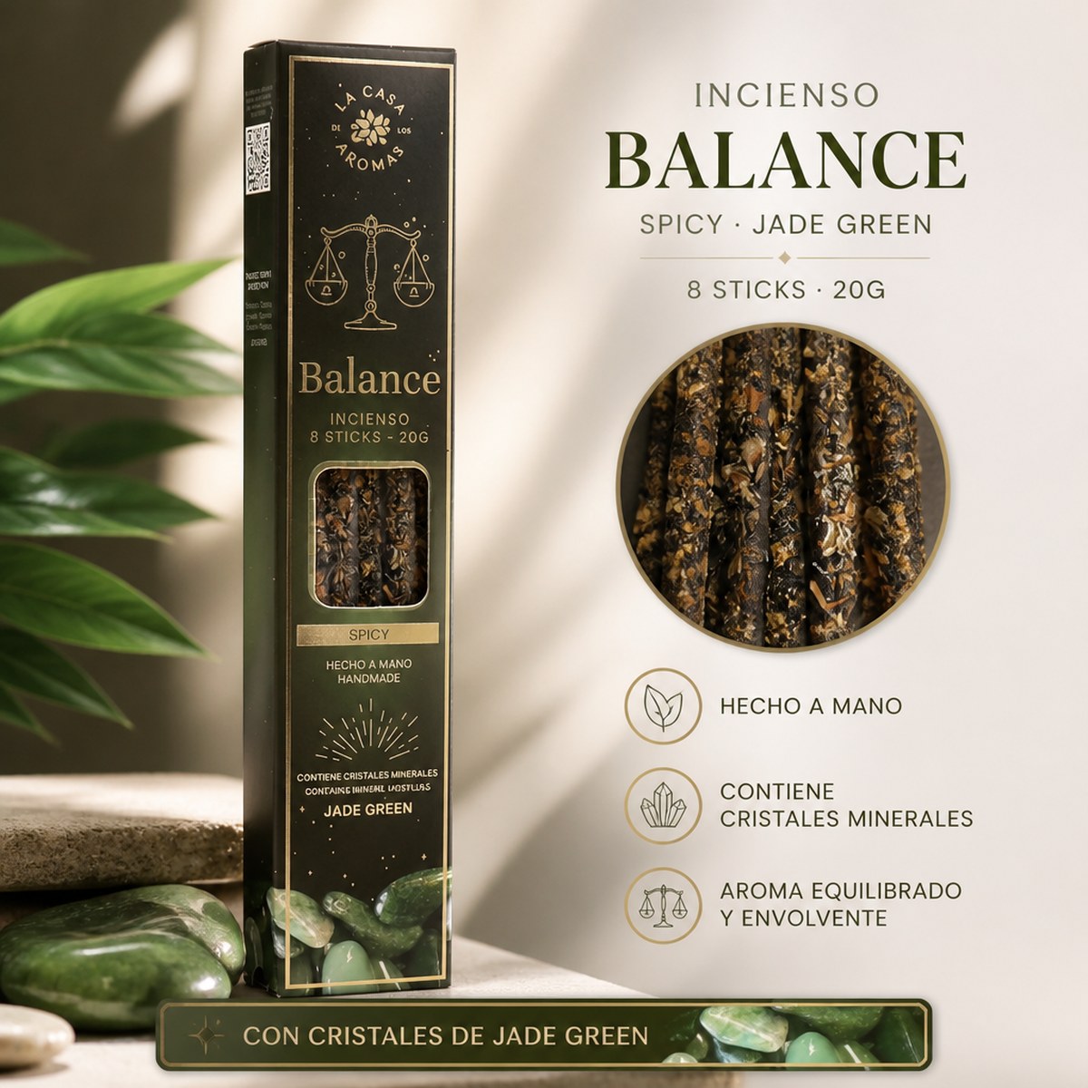 Incense Balance Spiced Green Jade