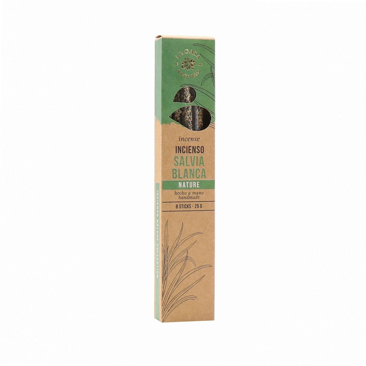 La Casa de los Aromas Nature White Sage Handmade Incense Sticks (8 Sticks) product images and lifestyle scenes