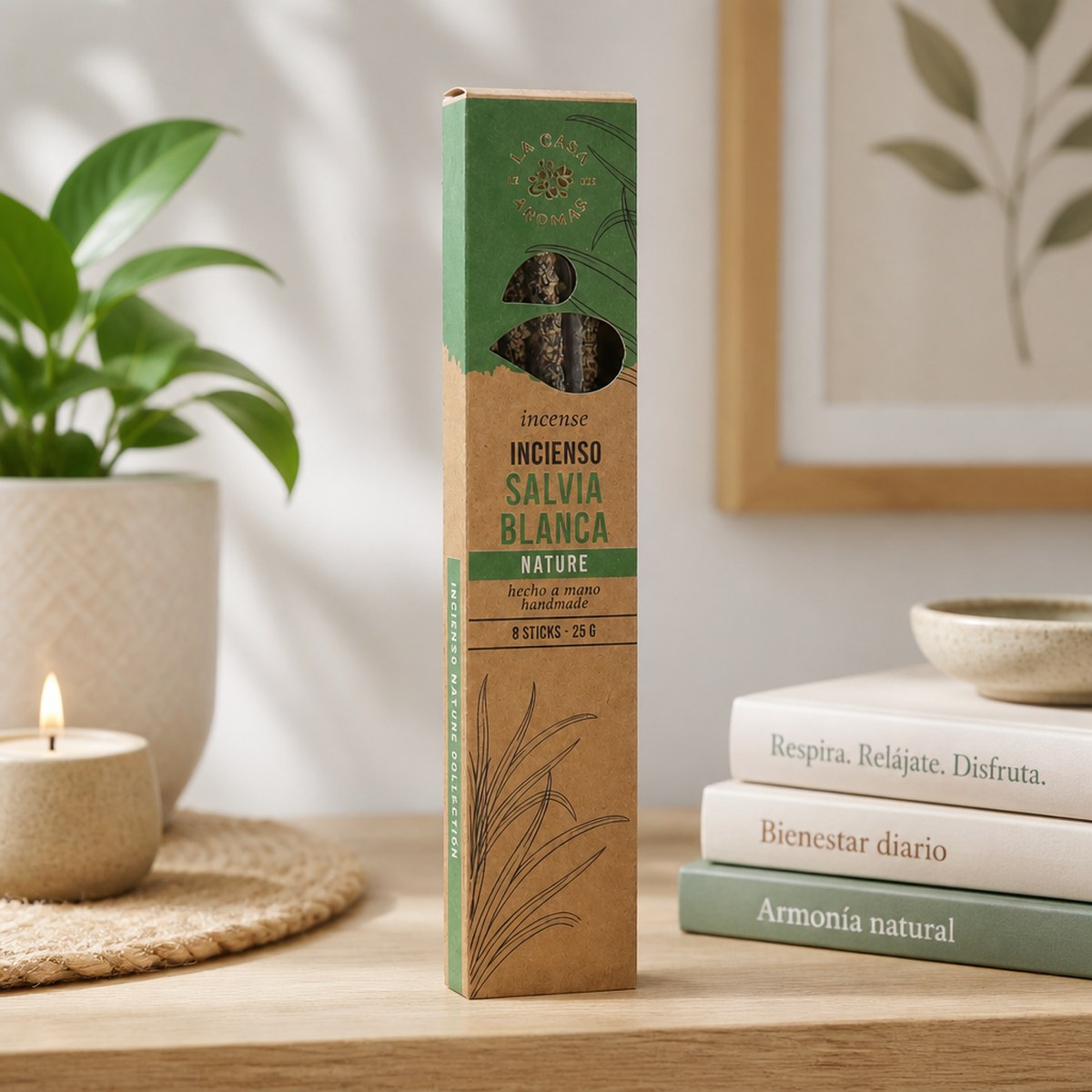 Handmade White Sage Incense (8 Sticks)