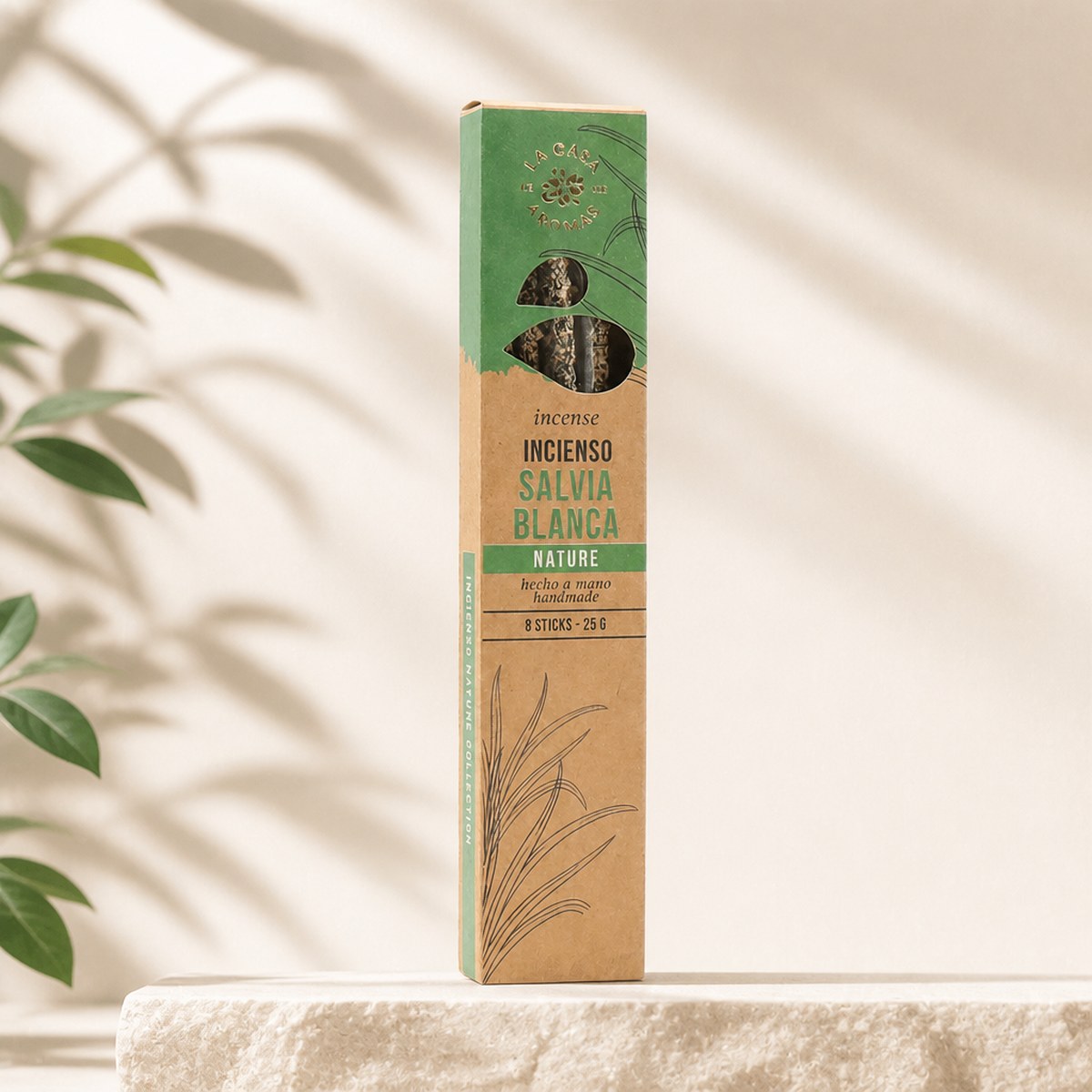 Handmade White Sage Incense (8 Sticks)