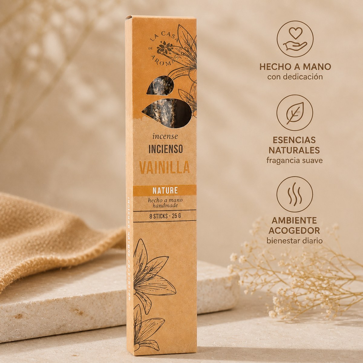 Natural Vanilla Incense La Casa de los Aromas
