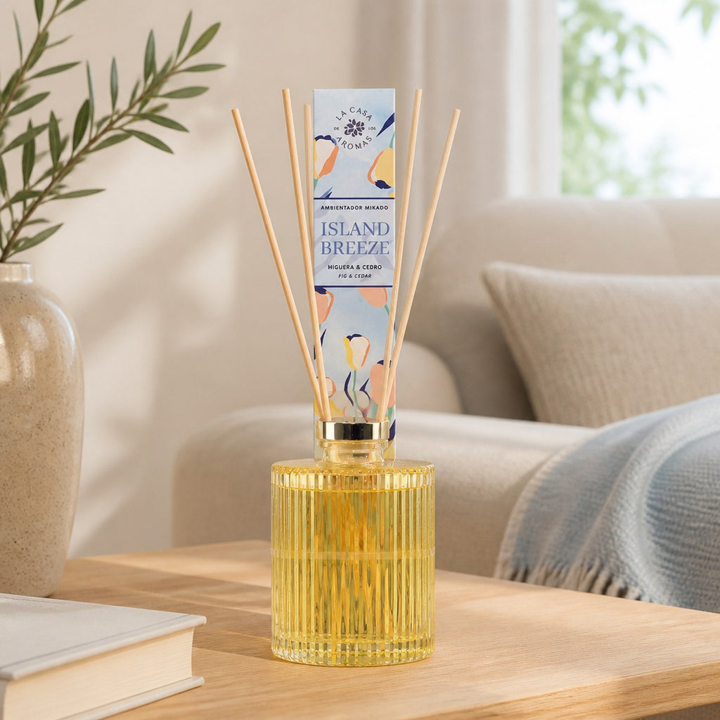 Mikado Island Breeze Air Freshener La Casa de los Aromas | 250 ml | Fig and Cedar | Home