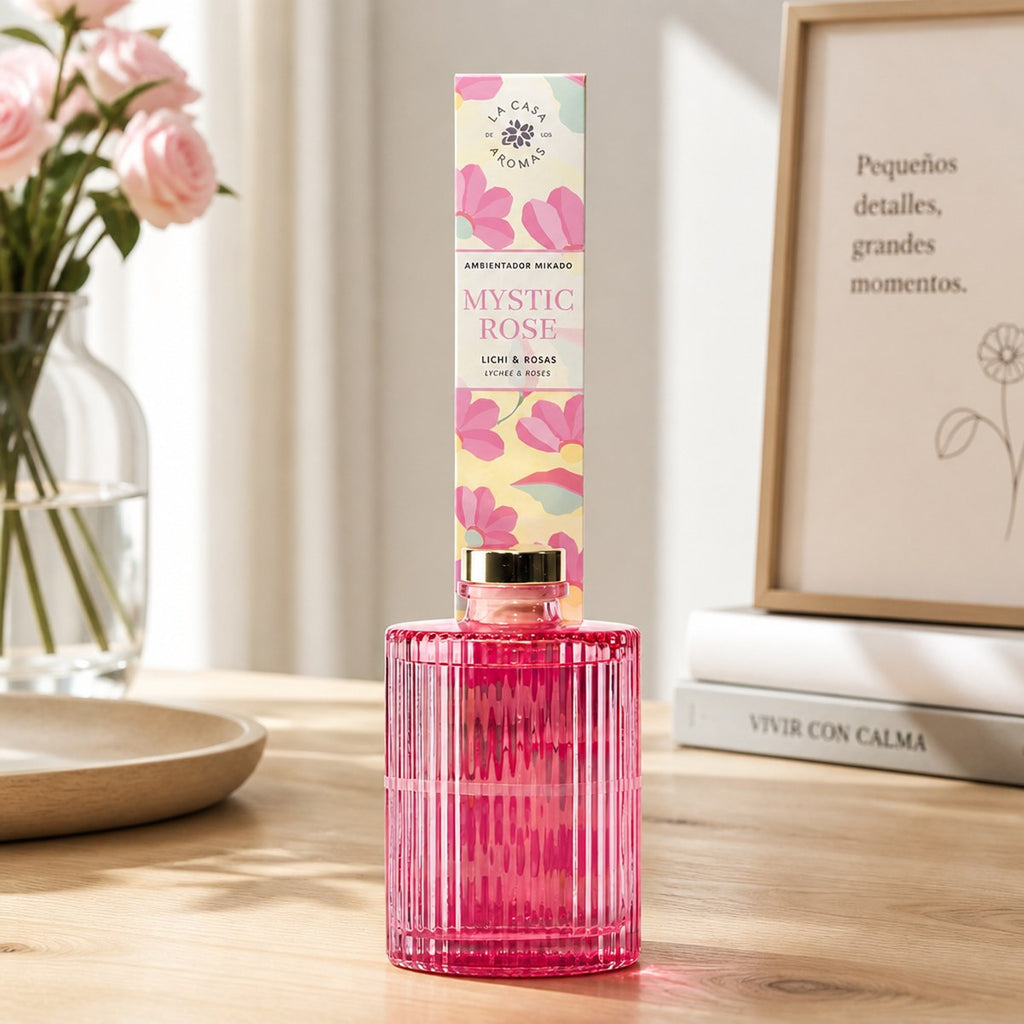 Mikado Air Freshener Mystic Rose La Casa de los Aromas | 250 ml | Lychee and Roses | Home