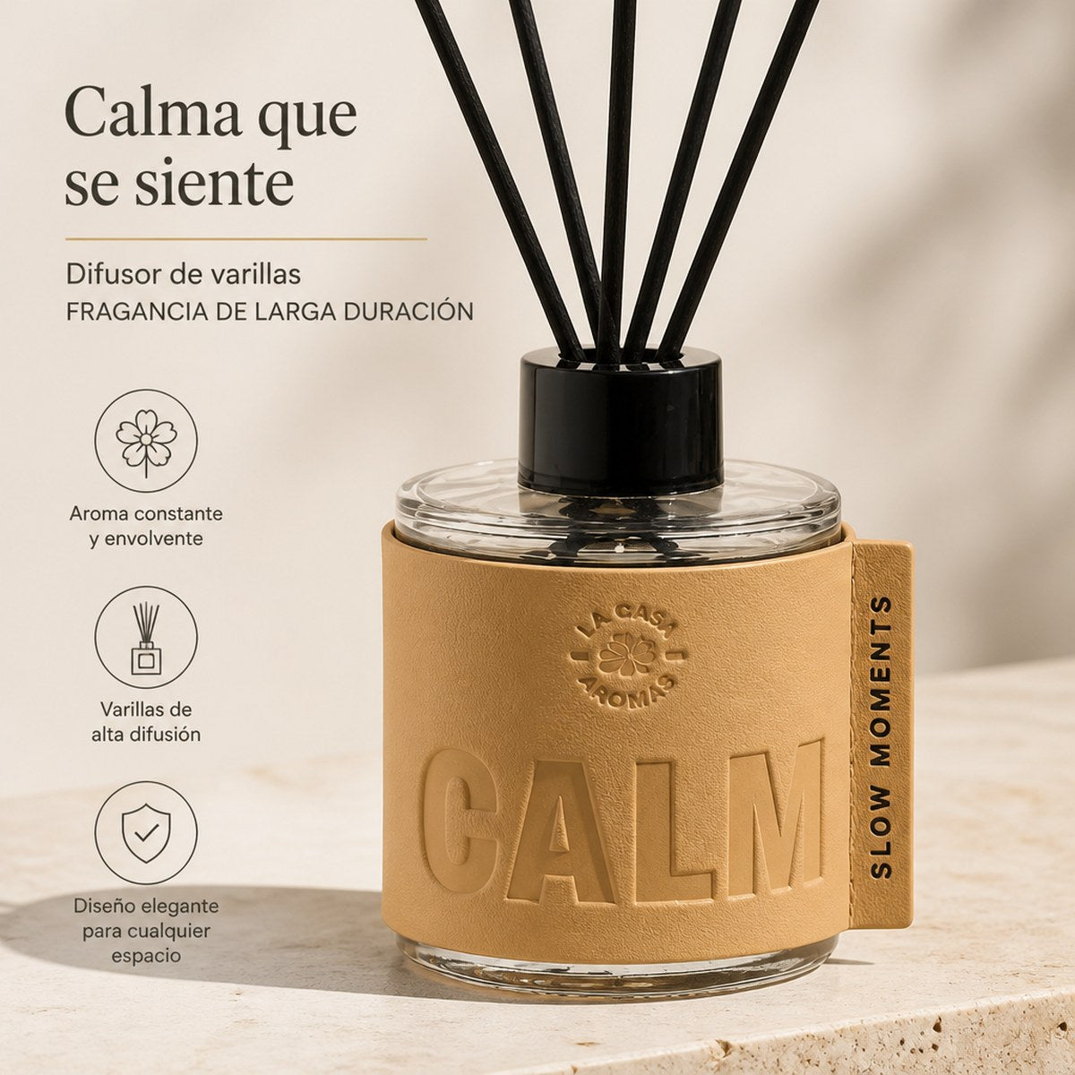 Tranquil Aroma Diffuser with Black Reeds