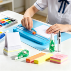 6 Piece School Stationery Set - Cutter, Acrylic Paint, Notes and Correctors