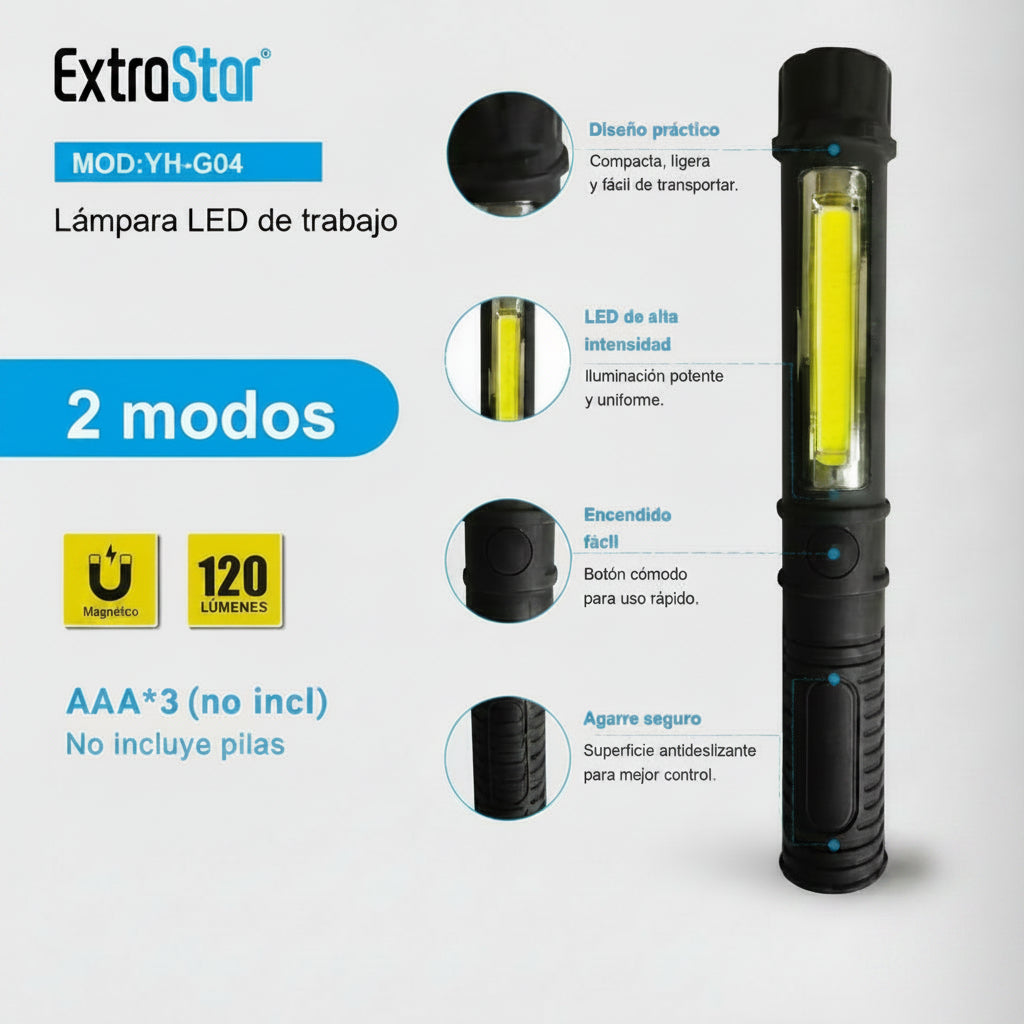 Lámpara LED de trabajo magnética ExtroStar