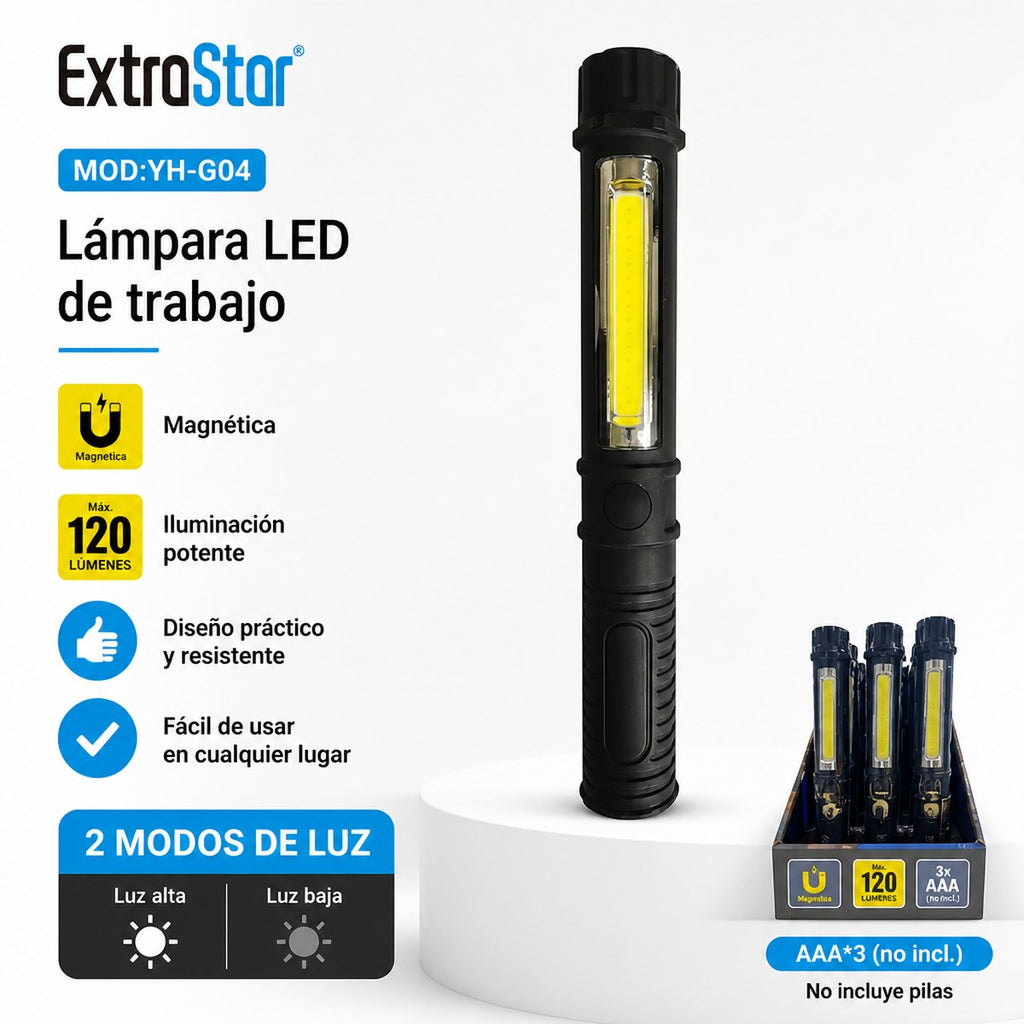Lámpara LED de trabajo magnética ExtroStar