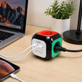 Regleta Cubo ExtraStar | 4 Tomas + 2 USB | Cable 1,5 m | Hogar y Oficina