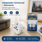 Adaptador Universal a Enchufe Alemán | 16A / 250V / 3680W | Viajes y Hogar | Solo Interior