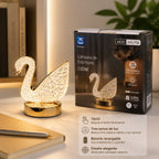 Extrahouse Swan Crystal LED Table Lamp, 3-Color Touch Dimmable