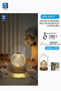 Extrahouse Retro Crystal Ball LED Table Lamp with Metal Handle product images and lifestyle scenes