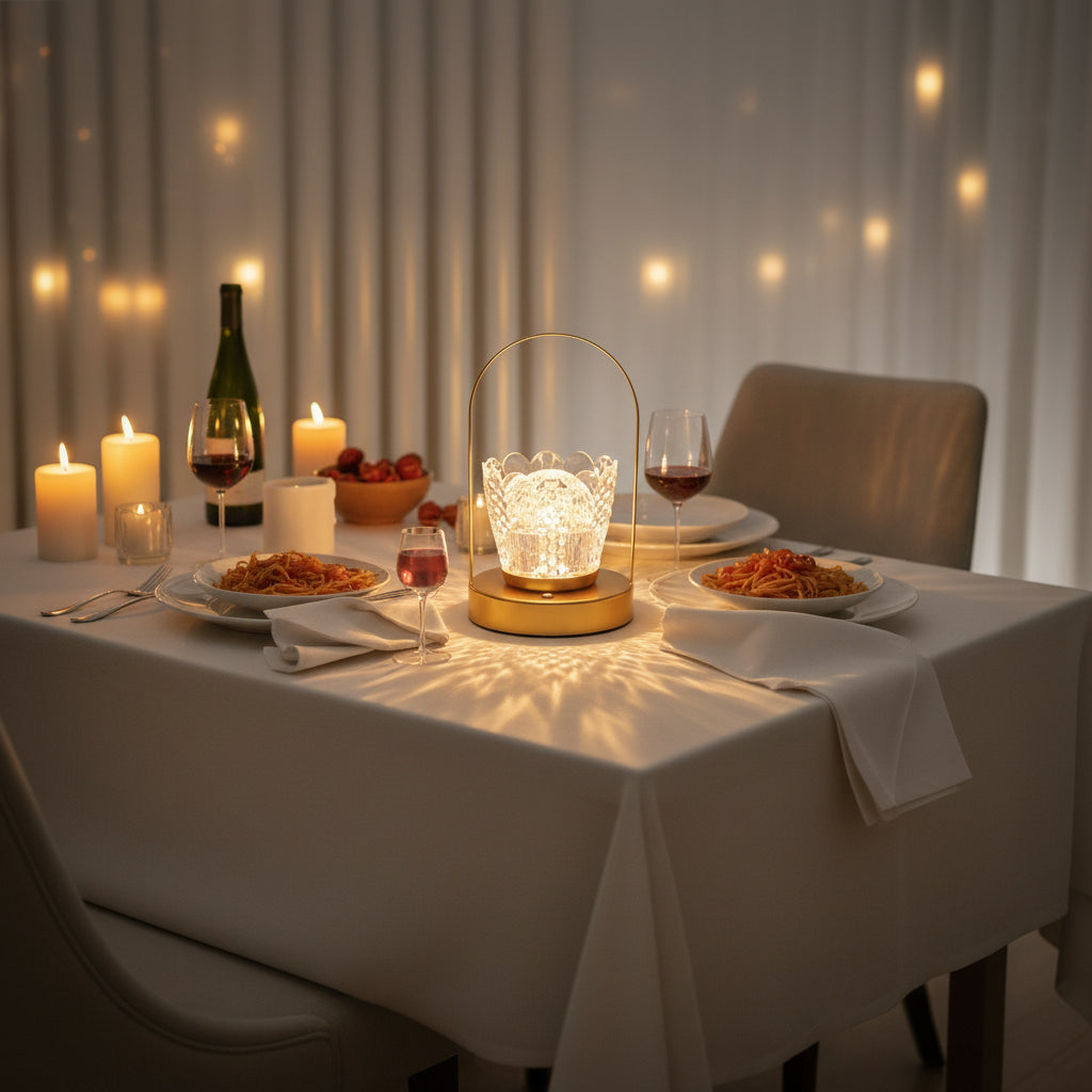 Extrahouse Rechargeable Dimmable Ambient Table Lamp, Flower Pot Design product images and lifestyle scenes