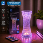RGB Crystal-Effect Rechargeable LED Desk Lamp with Remote Control