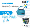 ExtroStar Solar Rechargeable Portable LED Camping Lantern product images and lifestyle scenes