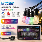 ExtraStar RGB LED Garland, 6.5m, 10 Bulbs