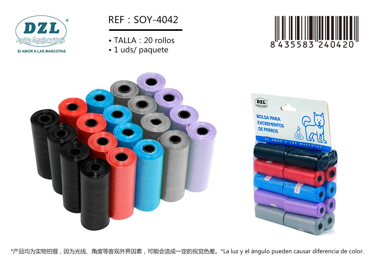 DZL Pet Waste Bags for Dogs, 20 Rolls Pack product images and lifestyle scenes