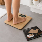 Novus digital bathroom scale with bamboo surface