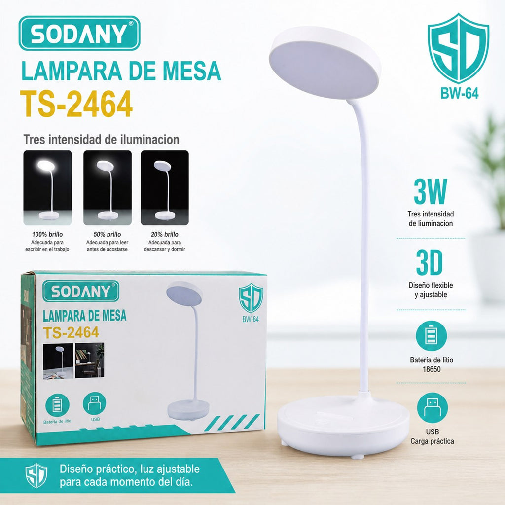 Lámpara de Mesa LED SODANY TS-2464