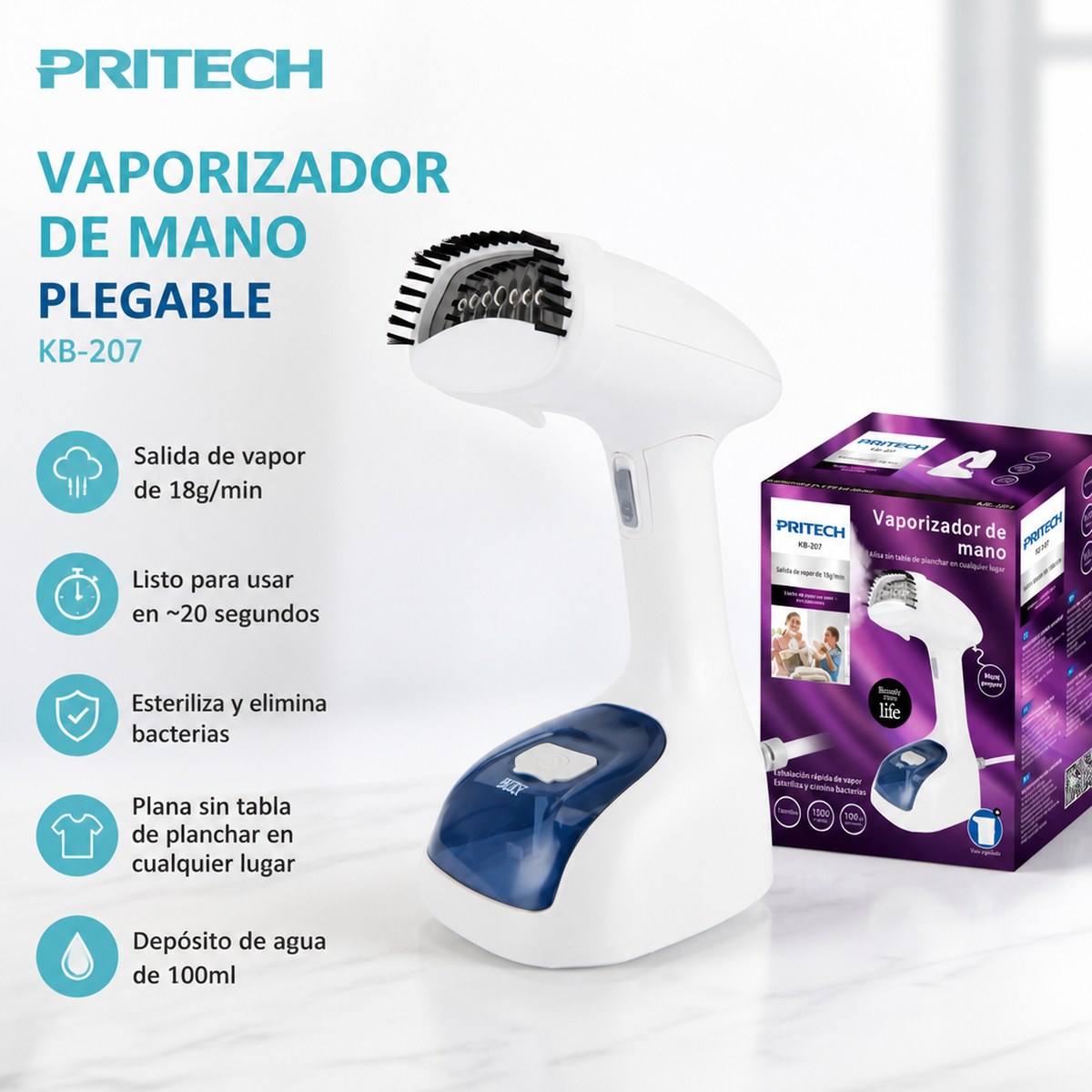 Vaporizador de Mano Plegable Pritech KB-207