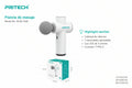 PRITECH BCM-1928 Portable Massage Gun with Silicone Head product images and lifestyle scenes