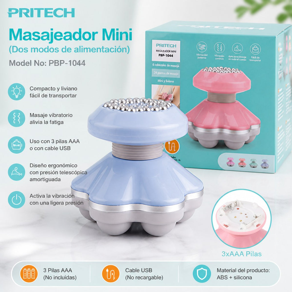 Masajeador Mini Prittech (Doble Alimentación)