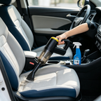 Car Cleaning and Protection Kit - Portable Vacuum Cleaner + Cover + Cleaner + Air Freshener