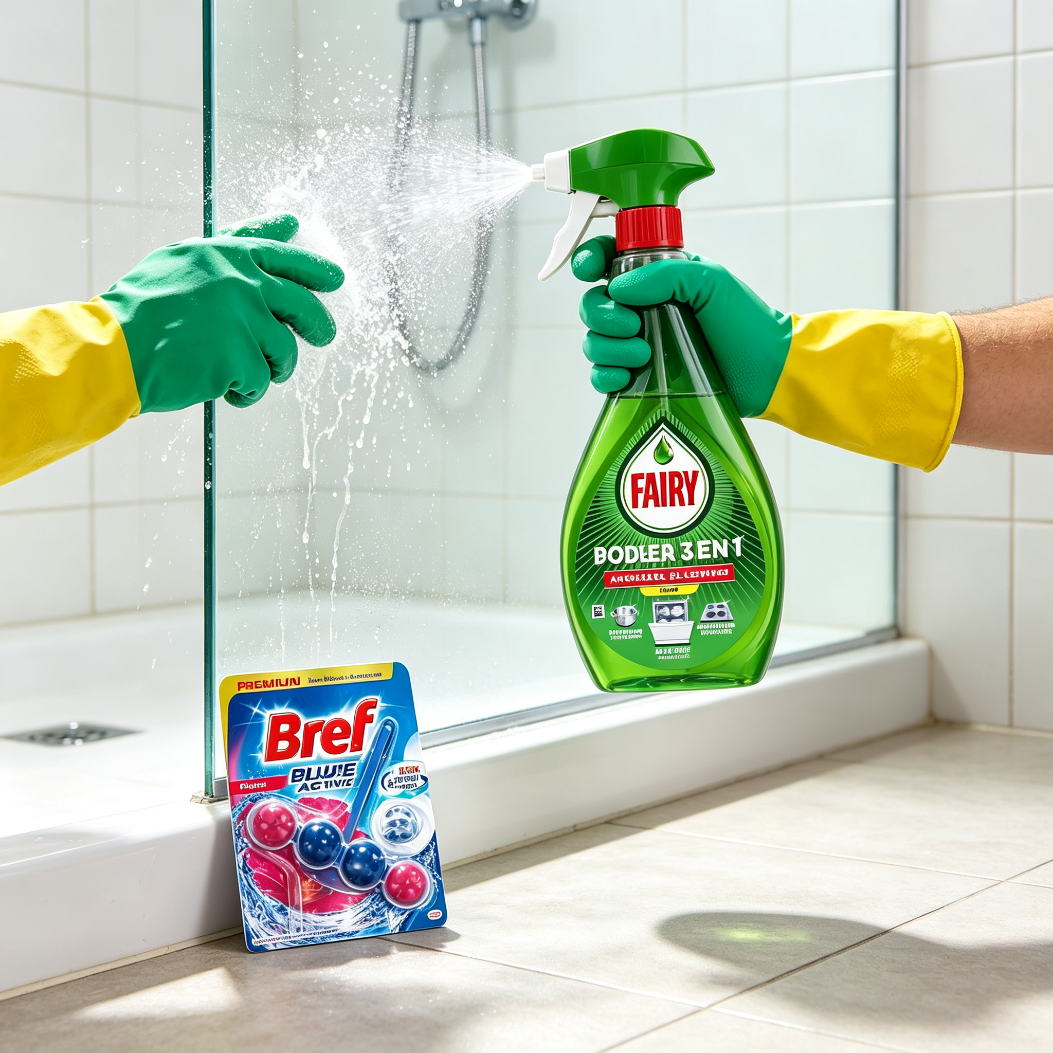 Home Cleaning Kit - Multi-Purpose Spray + Toilet Hanger + Gloves