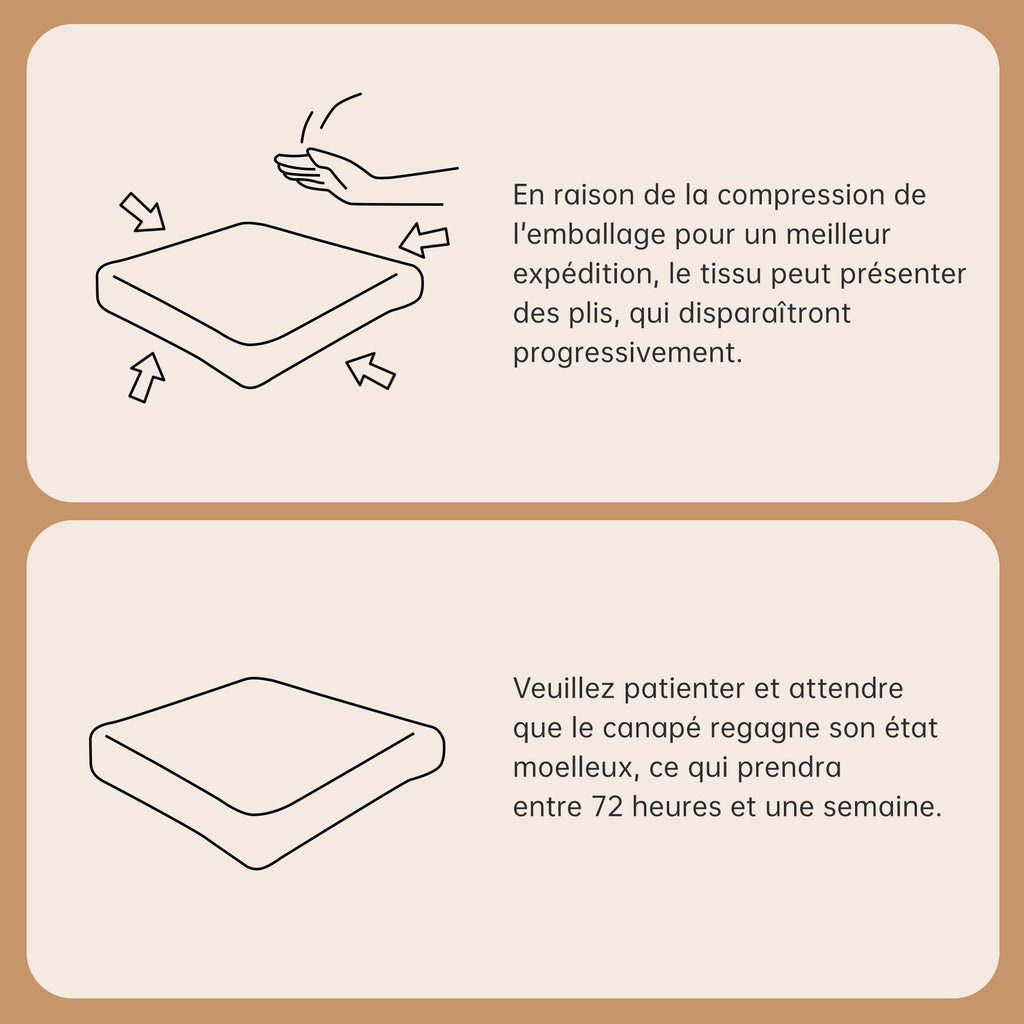 Sofá angular de 4 plazas con relleno de 32D de alta elasticidad, sofá sin armazón, antiresbaladante, con chaiselongue, reposabrazos extra anchos, combinable libremente, sin montaje para oficina, salón y cine en casa, color beige