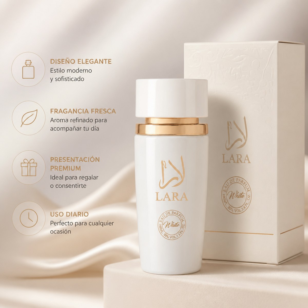 Lara White Eau de Parfum Fresh Fragrance