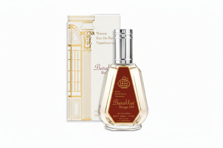 Maison Barakkat Rouge 540 Eau de Parfum product images and lifestyle scenes