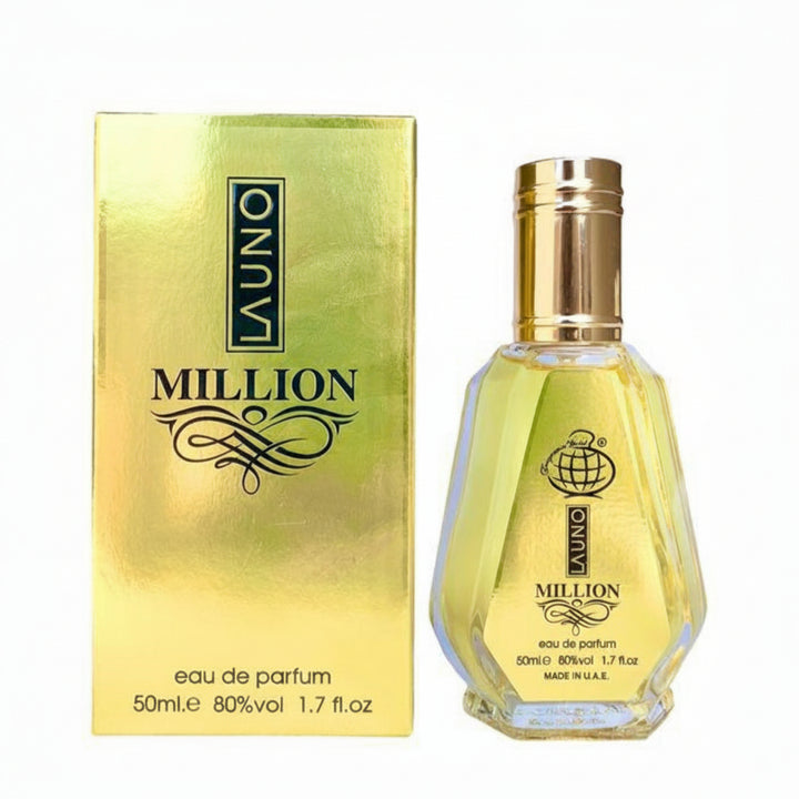 Launo Million Eau de Parfum 50ml product images and lifestyle scenes