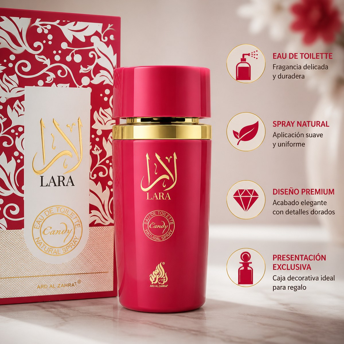 Eau de Toilette Ard Al Zahrat Lara | 100 ml | Delicate Fragrance | Unisex