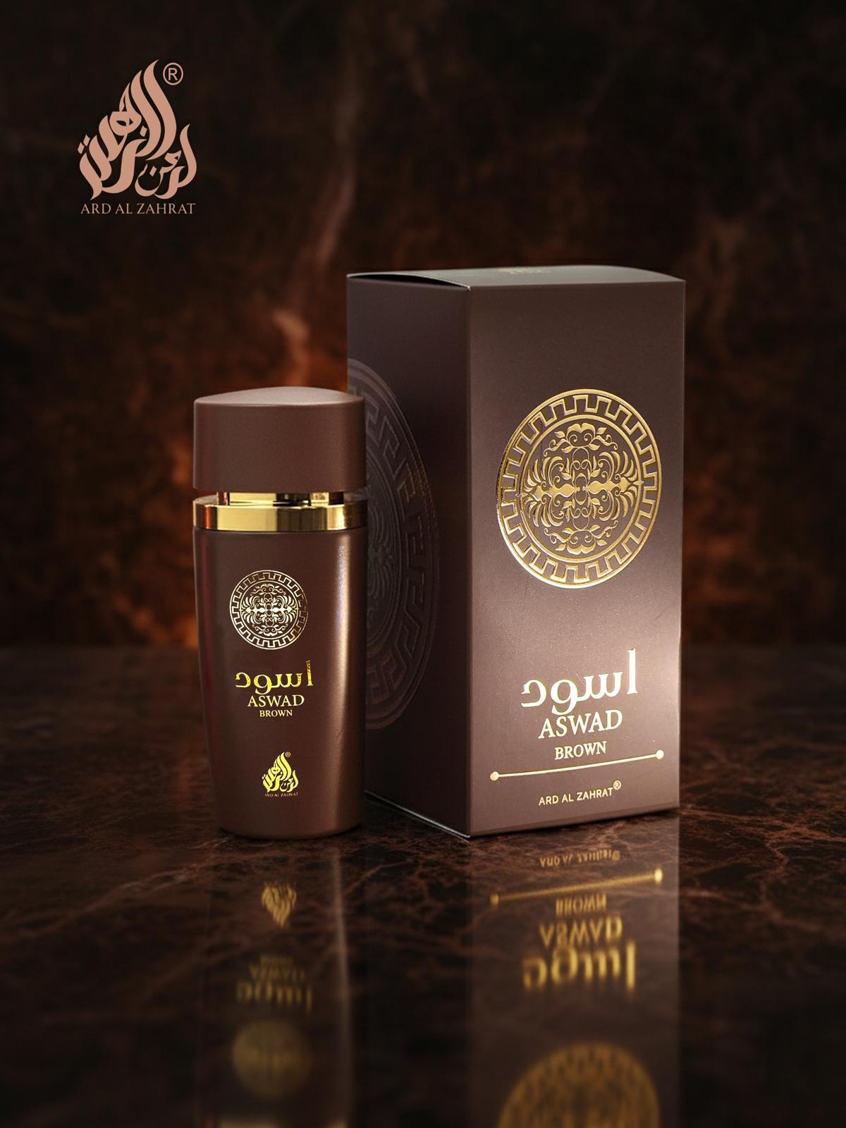 Ard Al Zahrat Aswad Brown Fragrance product images and lifestyle scenes